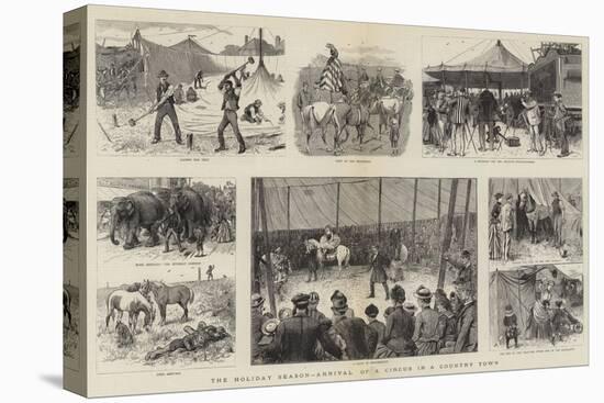 The Holiday Season, Arrival of a Circus in a Country Town-William Ralston-Stretched Canvas