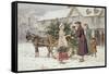 The Holly Cart-George Goodwin Kilburne-Framed Stretched Canvas