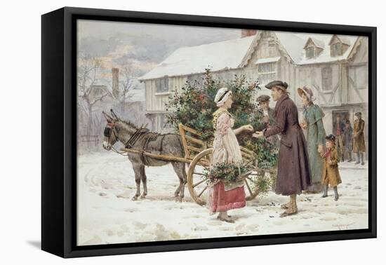 The Holly Cart-George Goodwin Kilburne-Framed Stretched Canvas