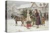 The Holly Cart-George Goodwin Kilburne-Stretched Canvas