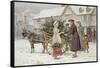 The Holly Cart-George Goodwin Kilburne-Framed Stretched Canvas