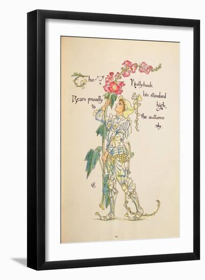 The Hollyhock from the 'Flora's Feast'-Walter Crane-Framed Giclee Print