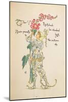 The Hollyhock from the 'Flora's Feast'-Walter Crane-Mounted Giclee Print