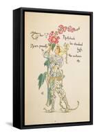 The Hollyhock from the 'Flora's Feast'-Walter Crane-Framed Stretched Canvas