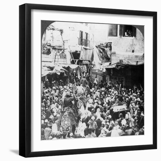 The Holy Carpet Parade with the Mahmal, Cairo, Egypt, 1905-Underwood & Underwood-Framed Photographic Print