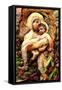 The Holy Child with Rotting Fruit, 2022, (digital)-Trygve Skogrand-Framed Stretched Canvas