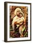 The Holy Child with Rotting Fruit, 2022, (digital)-Trygve Skogrand-Framed Giclee Print