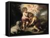 The Holy Children with a Shell, 1670-1675-Bartolomé Esteban Murillo-Framed Stretched Canvas