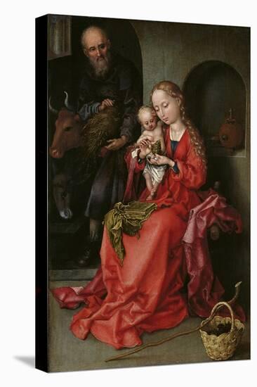 The Holy Family, 1480-1490-Martin Schongauer-Stretched Canvas