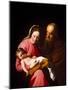 The Holy Family, 16Th Century (Canvas)-Hendrick Bloemaert-Mounted Giclee Print