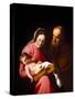 The Holy Family, 16Th Century (Canvas)-Hendrick Bloemaert-Stretched Canvas