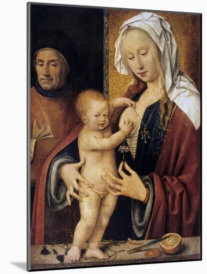The Holy Family,' 16th Century-Joos Van Cleve-Mounted Giclee Print