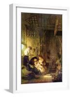 The Holy Family [1]-Rembrandt van Rijn-Framed Art Print