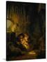 The Holy Family, Also Known as the Household of the Carpenter, 1640-Rembrandt van Rijn-Stretched Canvas