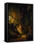 The Holy Family, Also Known as the Household of the Carpenter, 1640-Rembrandt van Rijn-Framed Stretched Canvas