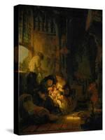 The Holy Family, Also Known as the Household of the Carpenter, 1640-Rembrandt van Rijn-Stretched Canvas