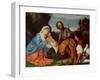 The Holy Family and a Shepherd, circa 1510-Titian (Tiziano Vecelli)-Framed Giclee Print