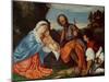 The Holy Family and a Shepherd, circa 1510-Titian (Tiziano Vecelli)-Mounted Giclee Print