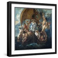 The Holy Family and others flee into Egypt, 1652-Jacob Jordaens-Framed Giclee Print