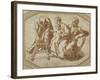 The Holy Family and St Anne with the Christ Child About to Be Taught to Walk-Giulio Romano-Framed Giclee Print