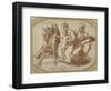 The Holy Family and St Anne with the Christ Child About to Be Taught to Walk-Giulio Romano-Framed Giclee Print