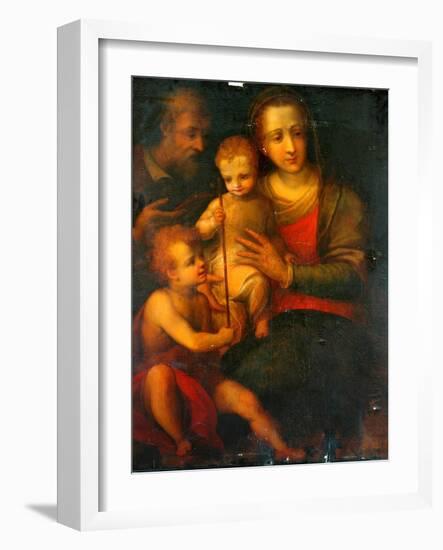 The Holy Family And St John, 1501-Italian School-Framed Giclee Print