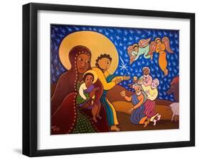 The Holy Family at Nativity, 2007-Laura James-Framed Giclee Print