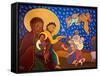 The Holy Family at Nativity, 2007-Laura James-Framed Stretched Canvas