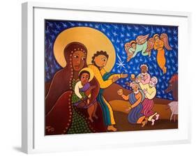 The Holy Family at Nativity, 2007-Laura James-Framed Giclee Print