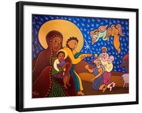 The Holy Family at Nativity, 2007-Laura James-Framed Giclee Print