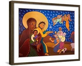 The Holy Family at Nativity, 2007-Laura James-Framed Giclee Print