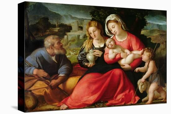 The Holy Family, c.1508-12-Jacopo Palma-Stretched Canvas