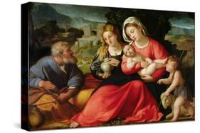 The Holy Family, c.1508-12-Jacopo Palma-Stretched Canvas