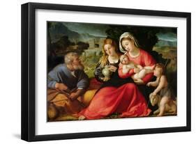 The Holy Family, c.1508-12-Jacopo Palma-Framed Giclee Print