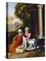 The Holy Family, C.1516 (Oil on Wood Panel)-Dosso Dossi-Stretched Canvas