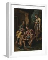 The Holy Family, c.1520-23-Giulio Romano-Framed Giclee Print