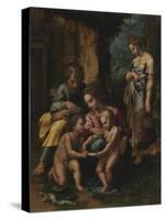 The Holy Family, c.1520-23-Giulio Romano-Stretched Canvas