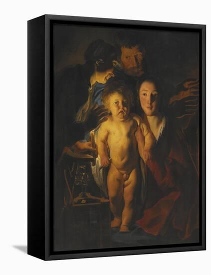 The Holy Family, c.1621-2-Jacob Jordaens-Framed Stretched Canvas