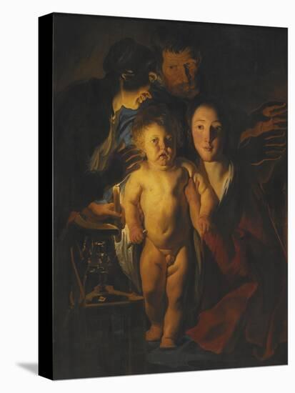 The Holy Family, c.1621-2-Jacob Jordaens-Stretched Canvas