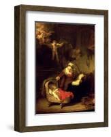 The Holy Family, c.1645-Rembrandt van Rijn-Framed Premium Giclee Print