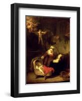 The Holy Family, c.1645-Rembrandt van Rijn-Framed Premium Giclee Print