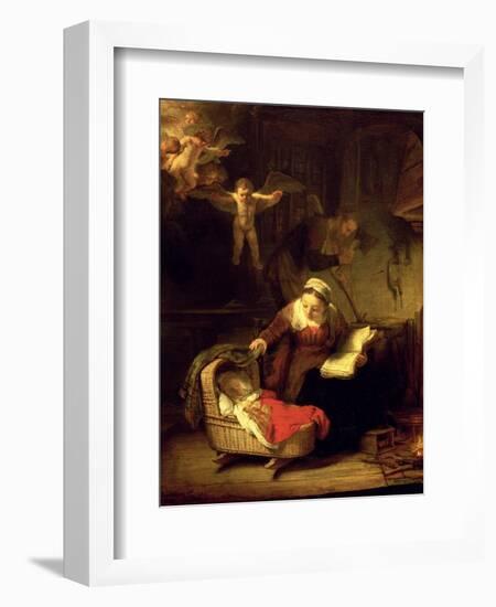 The Holy Family, c.1645-Rembrandt van Rijn-Framed Premium Giclee Print