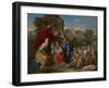 The Holy Family, C.1651 (Oil on Canvas)-Nicolas Poussin-Framed Giclee Print