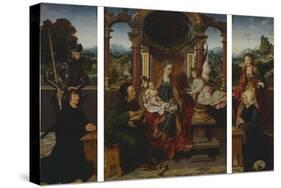 The Holy Family, Ca 1530, by Joos Van Cleve (1485-1540), Triptych. Belgium, 16th Century-Joos Van Cleve-Stretched Canvas
