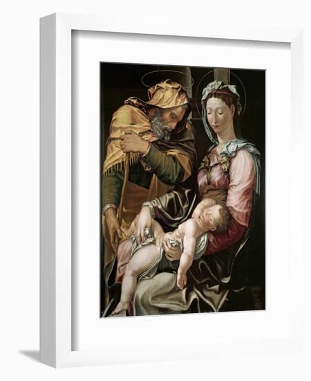 The Holy Family, Ca. 1550-Jacopo Dal Conte-Framed Giclee Print