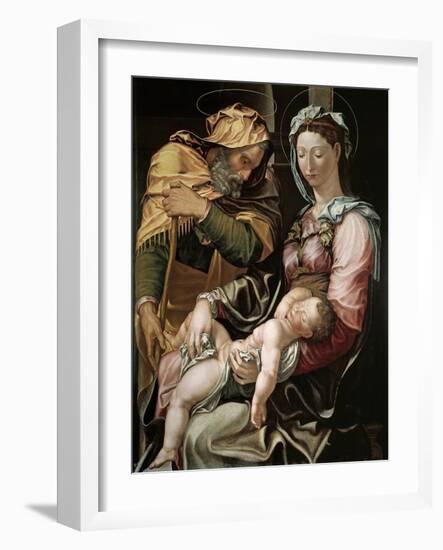 The Holy Family, Ca. 1550-Jacopo Dal Conte-Framed Giclee Print