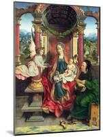 The Holy Family, Centre Panel of a Triptych, C.1530 (Panel)-Joos van Cleve-Mounted Giclee Print