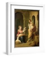 The Holy Family, circa 1660-70-Bartolome Esteban Murillo-Framed Giclee Print