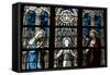 The Holy Family Depicted in a Stained Glass Window-Godong-Framed Stretched Canvas