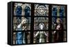 The Holy Family Depicted in a Stained Glass Window-Godong-Framed Stretched Canvas